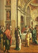 Jan van Scorel frambarandet i templet Spain oil painting artist